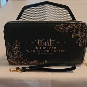 Black and Gold Inspirational Wallet